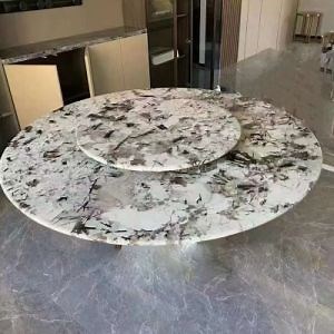 [Hot Item] Natural Stone Round White/Grey/Black Marble Top Dining Table