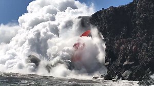 Lava Footage taken on our 1pm 1/27/17 Lava Boat Tour. Lava still continues to flow at a elevated rate. Huge spattering and enormous flows enters the Pacific Ocean at the Ka ili'ili ocean entry. Book your tour today while it's pumping. Aloha!!! www.kalapanaculturaltours.com | Kalapana Cultural Tours
