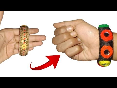 Best beautiful and creative one bangle making from a Waste Bangal