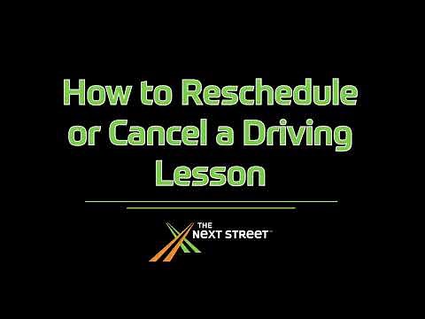 How to Reschedule or Cancel a Driving Lesson