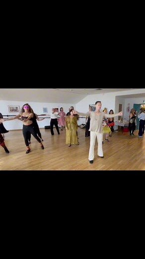 So much fun at the Purim dance party last night at Wisdom of Dance school and social club with Benny Maslov & Iryna Nesin #party #danceparty #gasolina #wisdomofdance | Benny Maslov