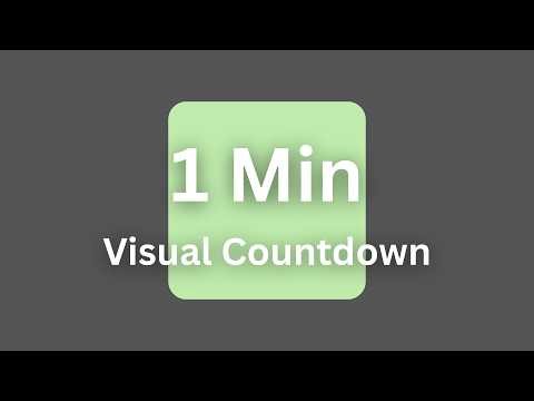 1 Minute Visual Timer ⏱️ | Silent Countdown | Dark Mode (Eye-Friendly)
