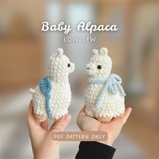 Baby Alpaca LOW SEW | Crochet Pattern | Quick and Easy | Advanced Beginner | Chubby Lama - Etsy Australia