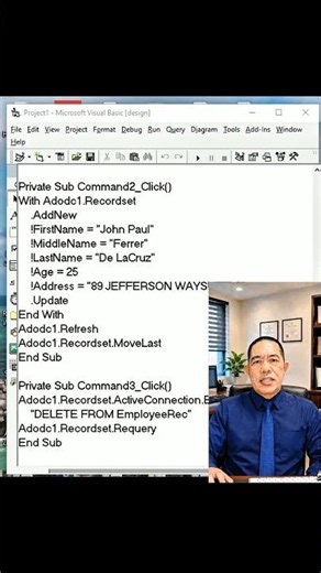 Opening a Database File Using Microsoft ADO Data Control in a Visual Basic 6 Project