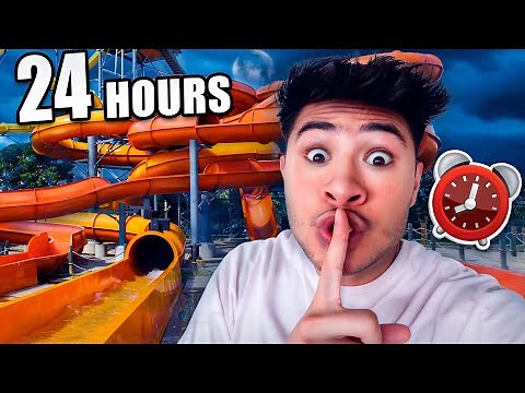 24 HOUR OVERNIGHT CHALLENGE in WATERPARK!