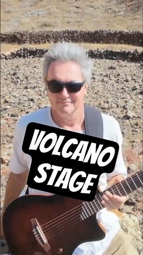 Playing Little Wing at the volcano #guitarist #acoustic