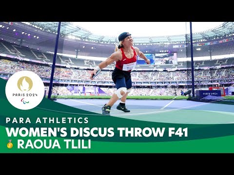 🥇🇹🇳 Emotional Victory! Raoua Tlili Tops Podium in Women's Discus Throw F41 at #Paris2024
