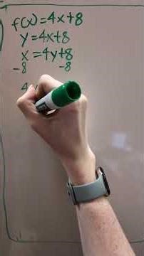 How to find the inverse of a linear function in algebra