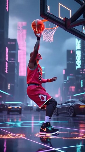 Michael Jordan's Iconic Flight in Basketball