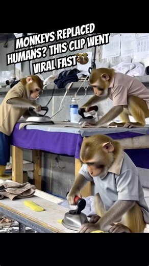 Finally We Hired a Labour For a Part-time night shift 😅 #funny #monkey #trending #shorts