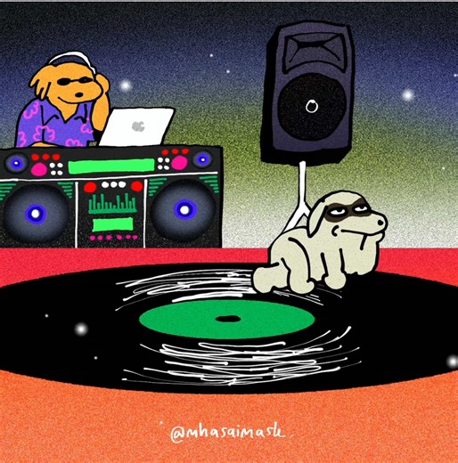 Energetic Dog Dance Animation | Art & TikTok Fun