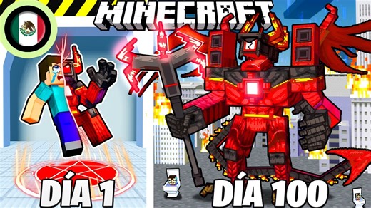 ¡Sobreviví 100 DÍAS como un TITÁN DEMONIO en Minecraft HARDCORE! | MaxCraft Español