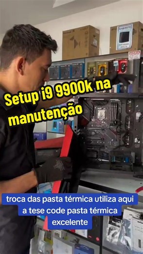 Mais um equipamento saindo recuperado da Dion Informática. Setup estava com problema para abrir os jogos e estava com alta temperatura no processador. o processador estava com a pasta térmica muito seca e o water cooler estava na posição errada. foi feito a limepeza geral, troca da pasta térmica e correção de todos os Fans. Se você tem um computador precisando de manutenção traga para Dion Informática. Ficamos na Avenida da Paz. quadra 137 lote 01 sala 01. Setor Garavelo atendimento das 9:00 as 