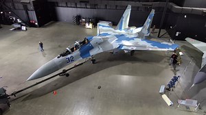 The Sukhoi Su-27 has arrived to the Cold War Gallery! #avgeek #dronevideo | National Museum of the U.S. Air Force
