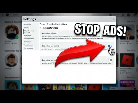 How To Turn Off Ad Settings On Roblox PC