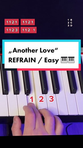 Easy Piano Tutorial for 'Another Love' Refrain