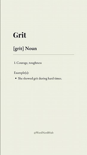 Grit Meaning • Daily English Word
