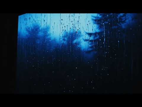 You Are Safe Here 😴 Soft Heavy Rain on Window with Dense Blue Forest | ASMR Rain Sounds for Sleep