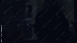 Beautiful Fire Being Burned In Furnace By Torch At Industrial Plant. Ignition Of Furnace At Factory. Slow Motion. Bright Blaze In Furnace. Hot Temperatures. Stunning Picture. Eye Catching Image.