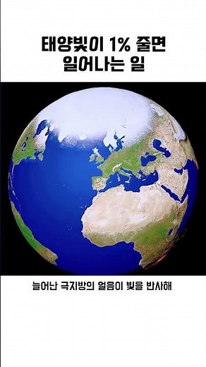 태양빛이 1% 줄어들면 지구에 일어나는 일 #지구 #태양 #태양계 #우주
