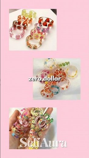 DIY Jelly Rings for Zero Dollars💍😍 #diy #shorts
