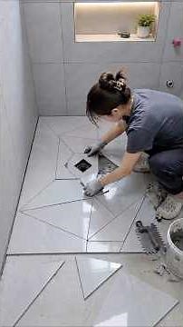 Perfect Bathroom Floor Tiling! 🔥Satisfying Craftsmanship