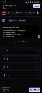 Plastids are found in all:(A) plant cells and in euglenoides.... | Filo