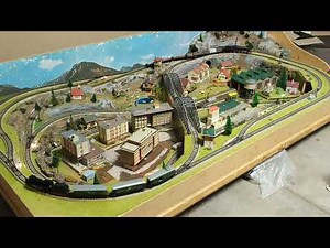 Märklin Analog Freight and Passenger Train Running on M-Track Layout