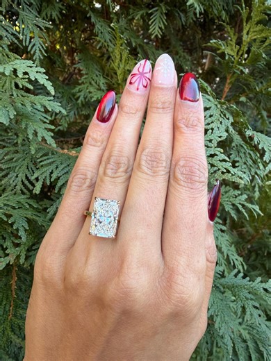 Radiant Cut Lab-grown Diamond Engagement Ring | IGI Certified | Radiant Rectangle - Etsy