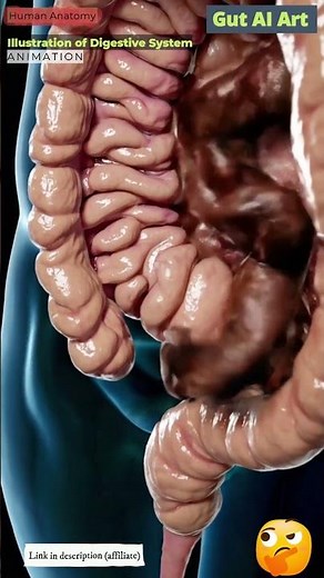 Digestive System Struggling with Constipation Animation | Gut AI Art | 18