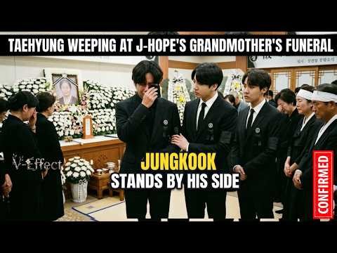 🕊️JUNGKOOK CAN’T LEAVE TAEHYUNG ALONE! Their Heartbreaking Moment At J-Hope’s Grandmother’s Funeral