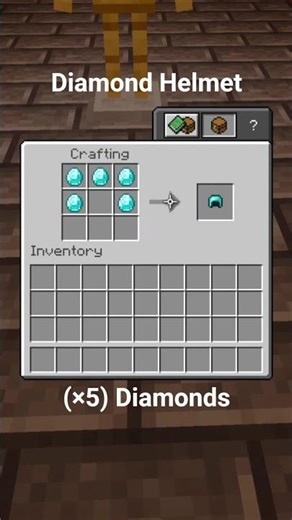 How to CRAFT DIAMOND HELMET! 🛡️ Armor Burst #17 #Minecraft #Shorts