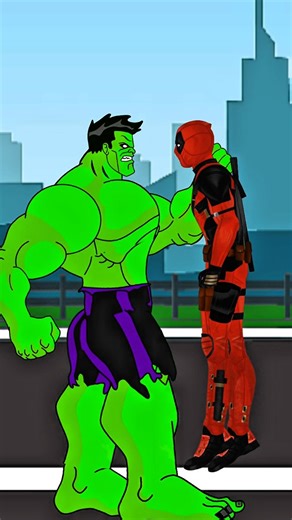 Deadpool Fight With Hulk | Hulk Punch To The Deadpool | Funny Animation | #hulk #deadpool