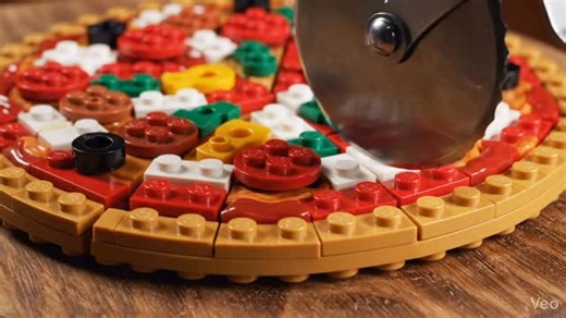 @bebuworld on Instagram: "LEGO pizza cutting ASMR 🍕 satisfying brick slice clicks crunchy plastic sounds oddly relaxing #asmr #legoasmr #legofood #cuttingasmr"