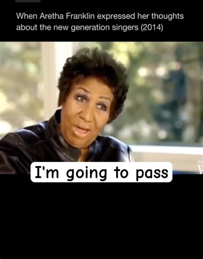 When Aretha Franklin expressed her thoughts about the new generation singers (2014)