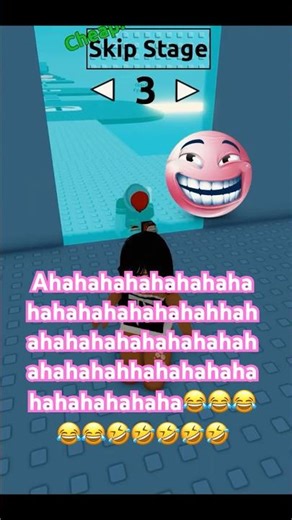 My boyfriend first time play Obby troll Roblox 😂 #gugugaga