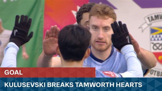 Dejan Kulusevski scores for Spurs after being taken to extra-time by Tamworth - Latest From ITV Sport