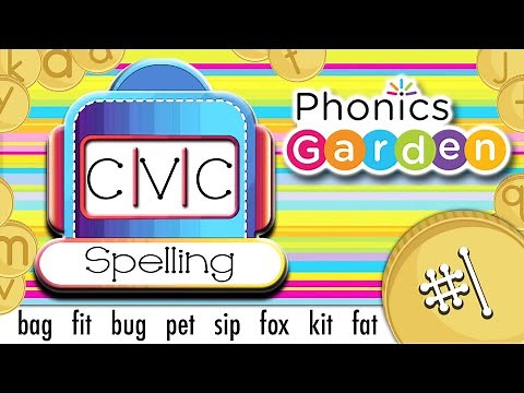 CVC #1 | Slot Machine Spelling | Phonics Garden