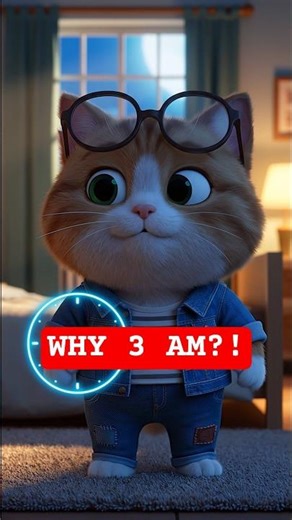 Why Your Cat Screams at 3AM (It’s Science 😳🐱) #CatMomLife #FunnyCats #IndoorCat #PetParents