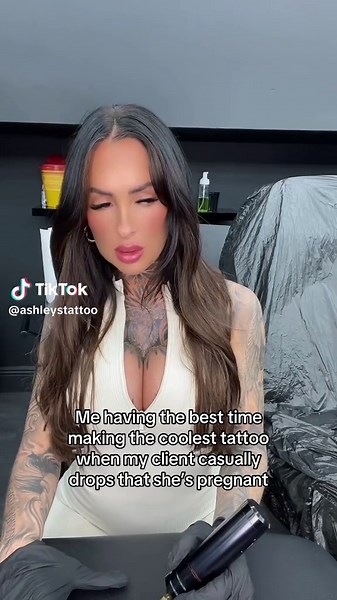 …do I finish the tattoo? *this is obviously a joke reel, and I would never find out mid-tattoo if the person was pregnant as I have each client sign a consent form in which pregnancy would come up as a medical condition.* But I’m bringing this up because I’ve had more than a few tattoo requests over the years from pregnant folks. Why shouldn’t you get tattooed while you’re pregnant? Here are the biggest reasons: 1) risk of infection. An infection is generally accompanied by a fever, and elevated