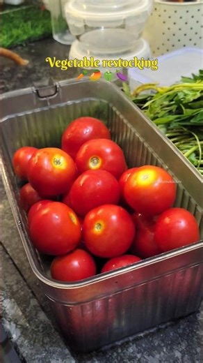 Kitchen Vegetable Restocking Routine 🥕🍅 | Fridge Organizing & Fresh Veggies