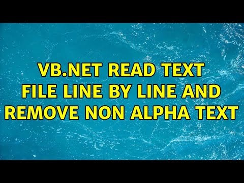 VB.Net Read Text File Line by Line and remove non alpha text