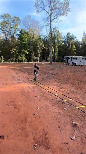 Morgan doing a cowgirl obstacle course workout! | Three Pokies Farm