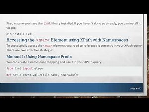 A Complete Guide to Accessing XML Child Elements with Default Namespaces in Python XPath