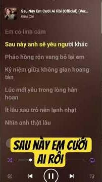 Sau Này Em Cưới Ai Rồi - Kiều Chi #music #karaoke #bigsalemuasam