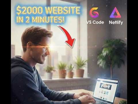 Build a Professional Website in 2 Minutes for FREE! (Gemini, VS Code & Netlify)