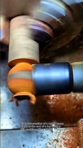 Precision Wood Tenon Cutting with Drill | Round Tenon Cutter Woodworking Process