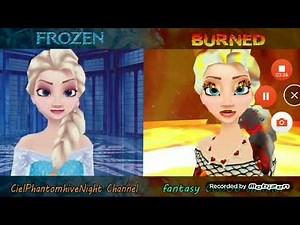 frozen vs burned let it go reversed