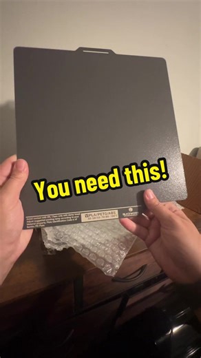 Every 3d printer needs this build plate. This is a pei coated buildplate from sliceworx! Pla only needs to be run at 35 degrees and only need water to clean it! I engraved my logo on mine! They restock on march 20th! #sliceworx #sliceworx3d #buildplate #bambu #bambulabs #pei #3dprinting #3dprinter