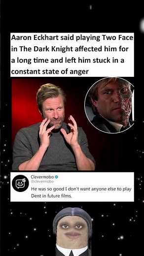 Aaron Eckhart say playing Two Face in The Dark Knight kept him angry for years #thedarkknighttrilogy